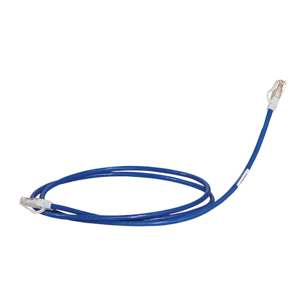 Path Cord categoria 6, Diametro Reducido 28 AWG, de 3 pies color azul, marca Ortronics.