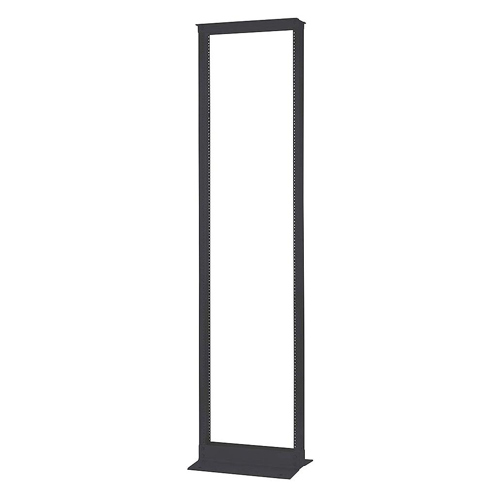 Rack Estandar de 2 postes, 19&quot; ancho x 84&quot; alto x 15&quot; profundidad, 3&quot; de canal, color negro, 45RU, marca Ortronics