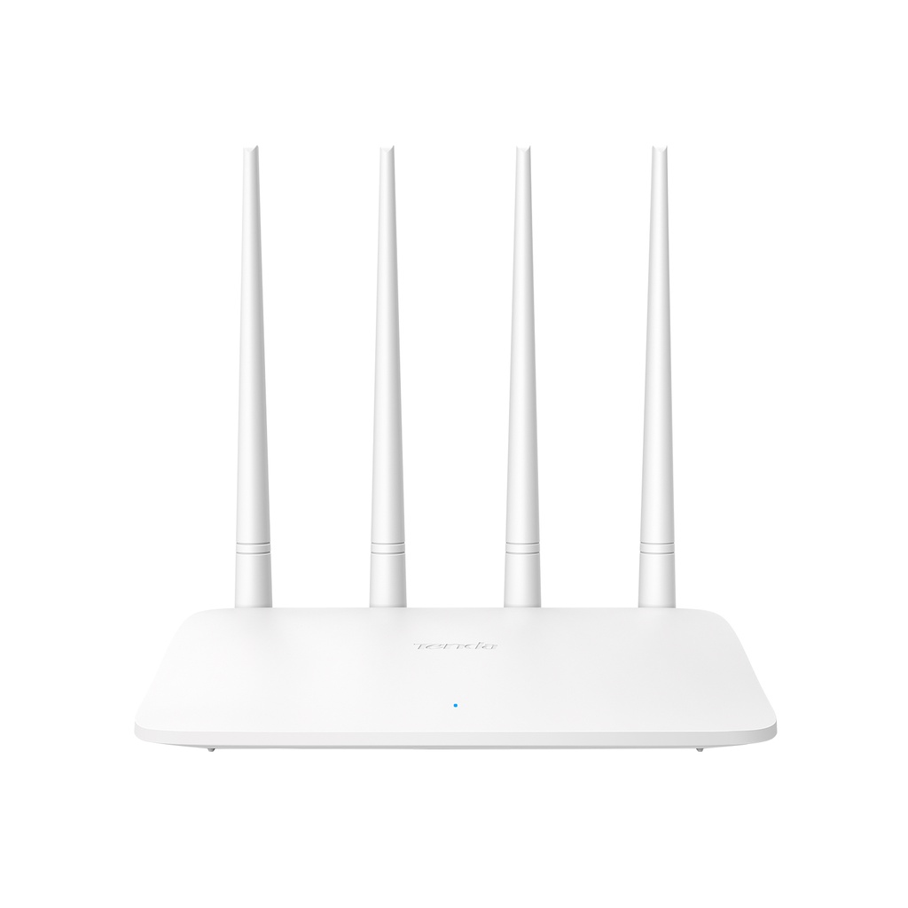 Router F6, WiFi hasta 300Mbps, 4*5dBi antenas, 1 puerto WAN, 3 puertos LAN 10/100, marca Tenda