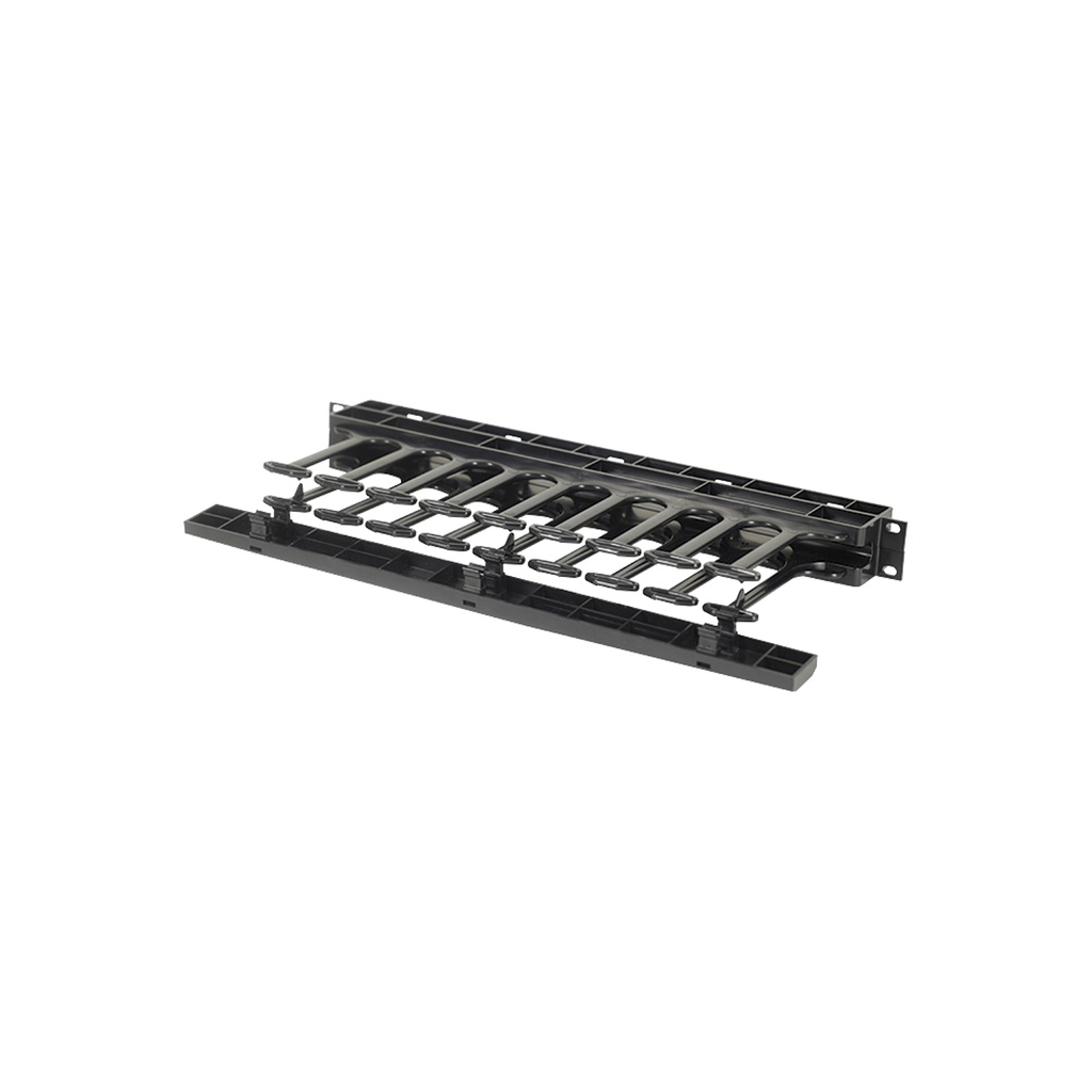 Organizador horizontal, simple, 19 pulgadas, 1 RU, color blanco, marca Ortronics.
