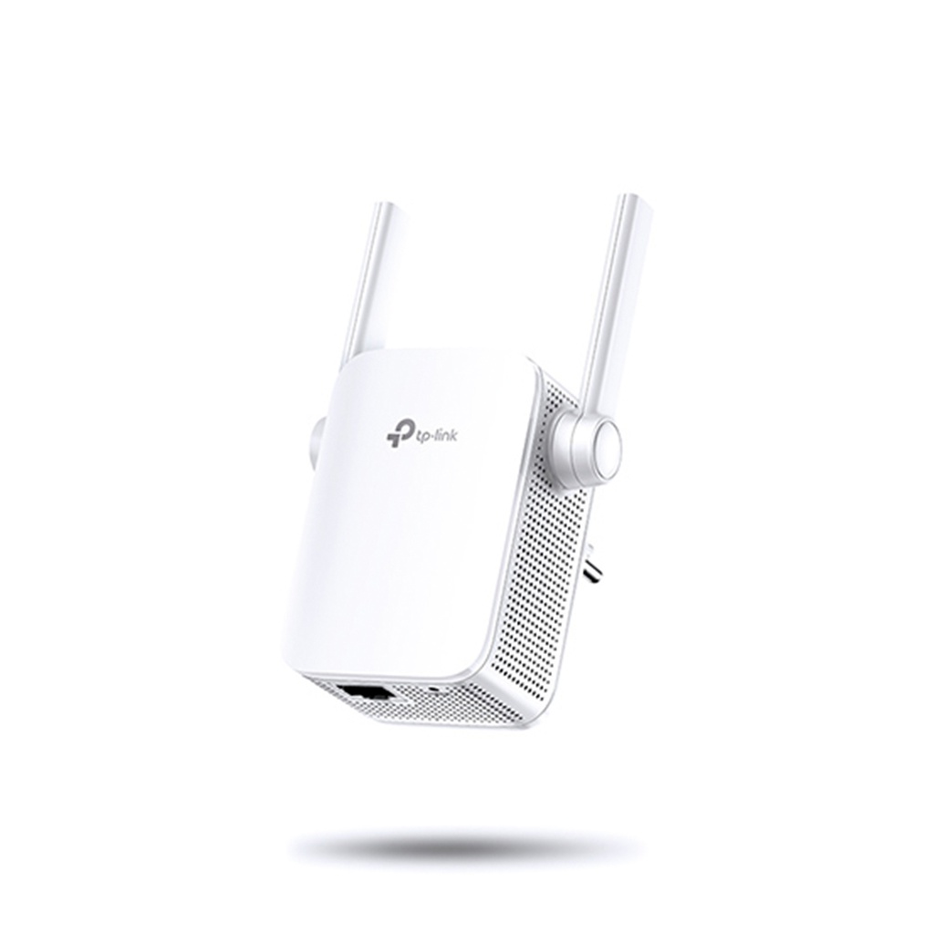 Extensor de cobertura Wi-Fi 300 Mbps a 2,4 GHz, 2 antenas externas, 1 puerto de 10/100 Mbps, marca TP-Link.