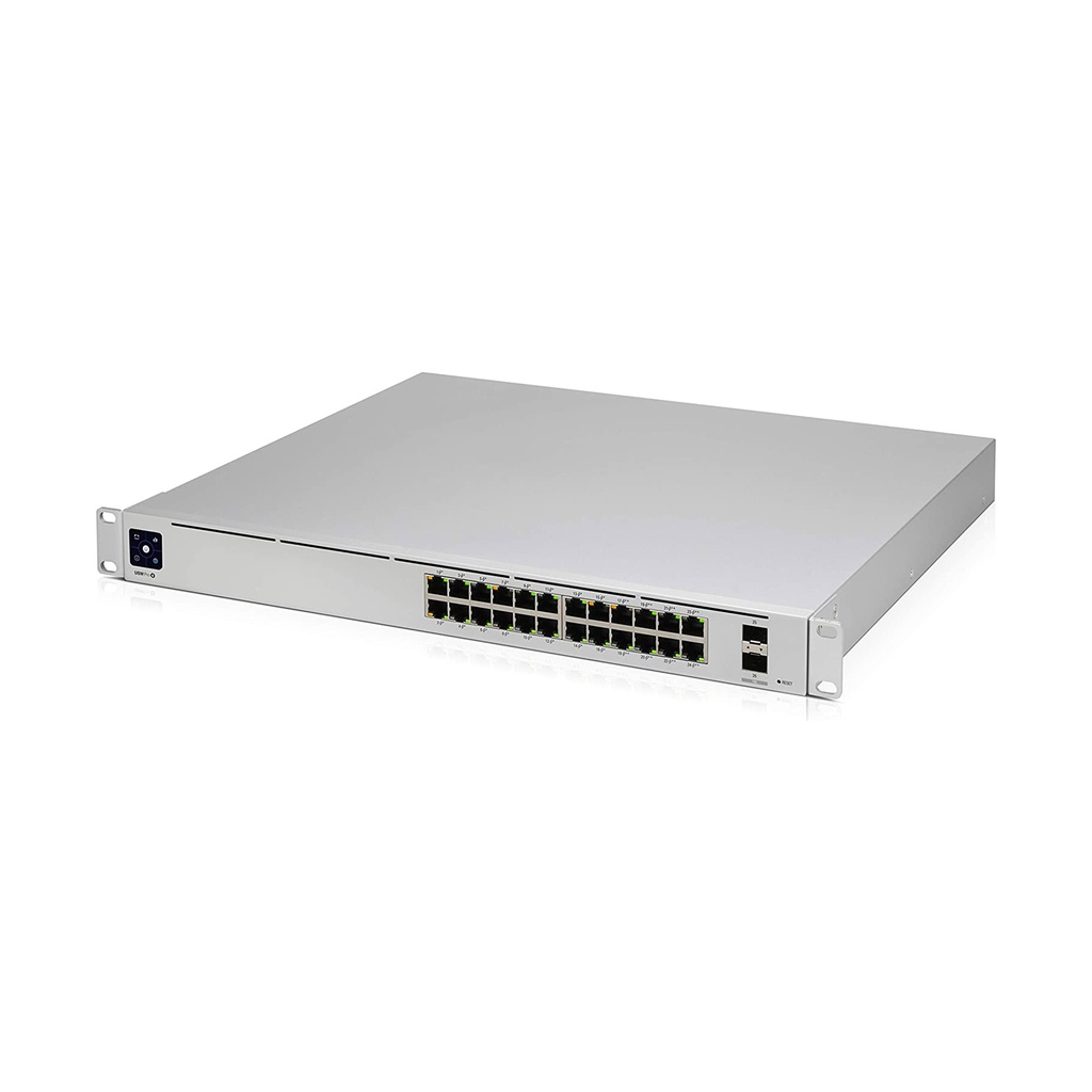 Switch Unifi administrable PoE de 24 puertos de 2da Generacion, con  16 puertos 802.3at PoE+, 8 puertos Gigabit Ethernet 802.3bt PoE++ ports y 2 puertos SFP+ de 10G, 400W , marca Ubiquiti