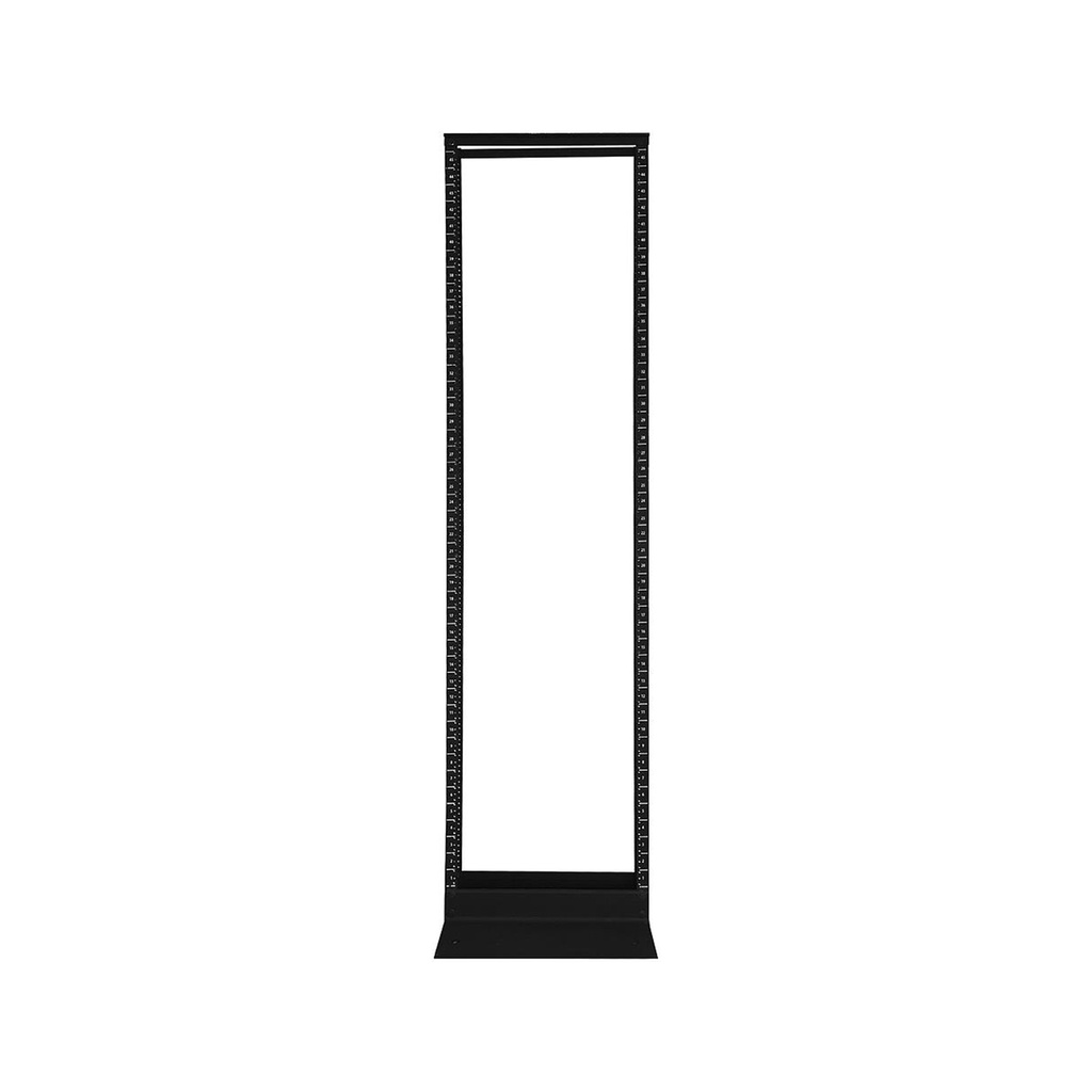 Rack de 2 postes, 42U, fabricado en acero laminado, con agujeros cuadrados para tornillo con laña, marca Nextlink