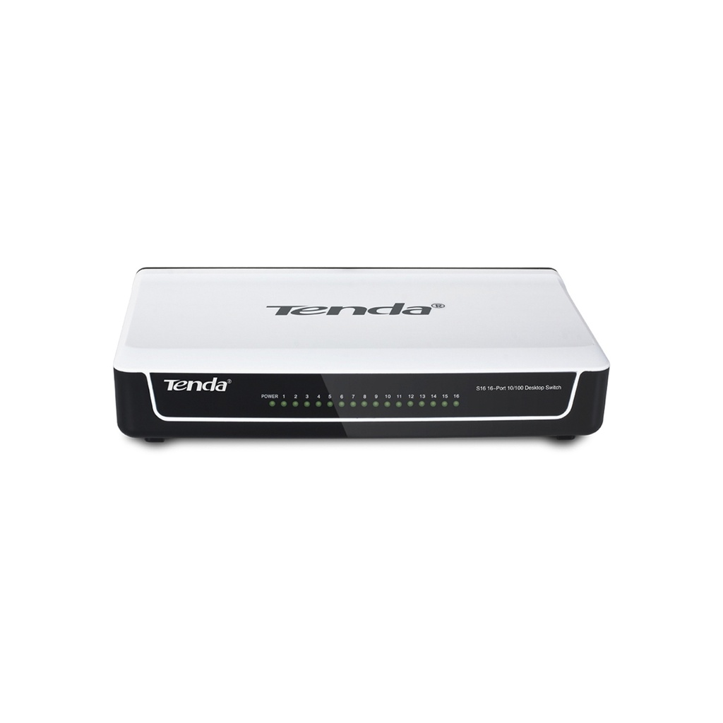 Switch S16, 16 puertos 10/100 Mbps, desktop, marca Tenda