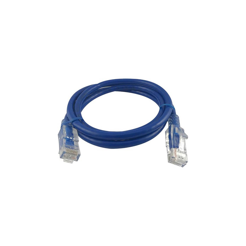 Patch cable UTP categoría 6, color azul, largo 0.5 metros, marca Linkbasic 