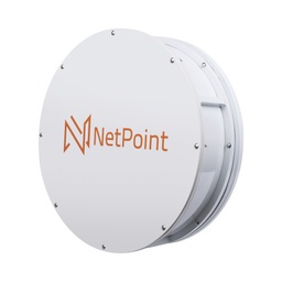 Antena blindada para enlaces Punto a Punto, 30 dBi, para ambientes con demasiado ruido, marca Netpoint