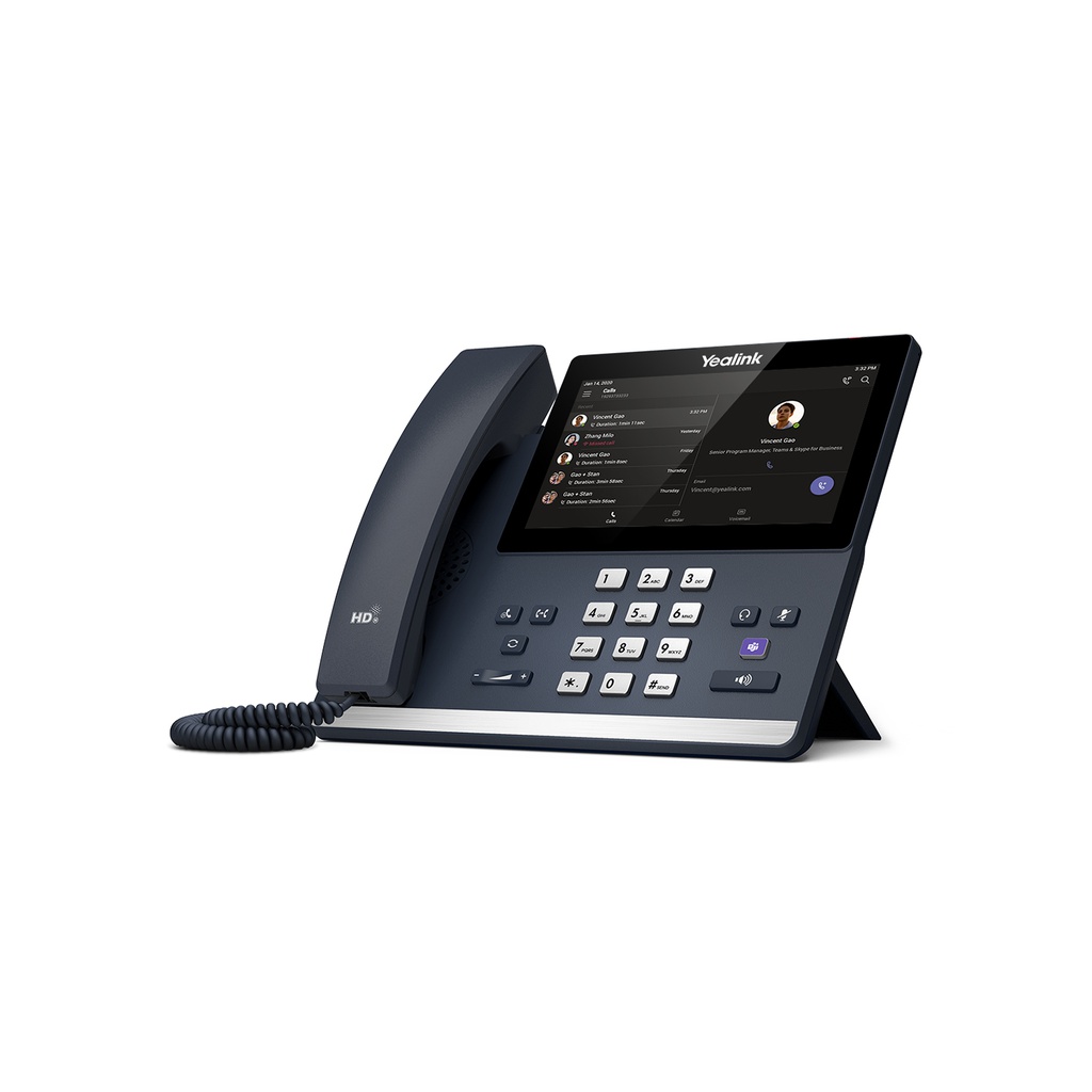 Télefono IP de escritorio MP56, versión híbrida Microsoft Teams y SIP, pantalla touch a color, marca Yealink