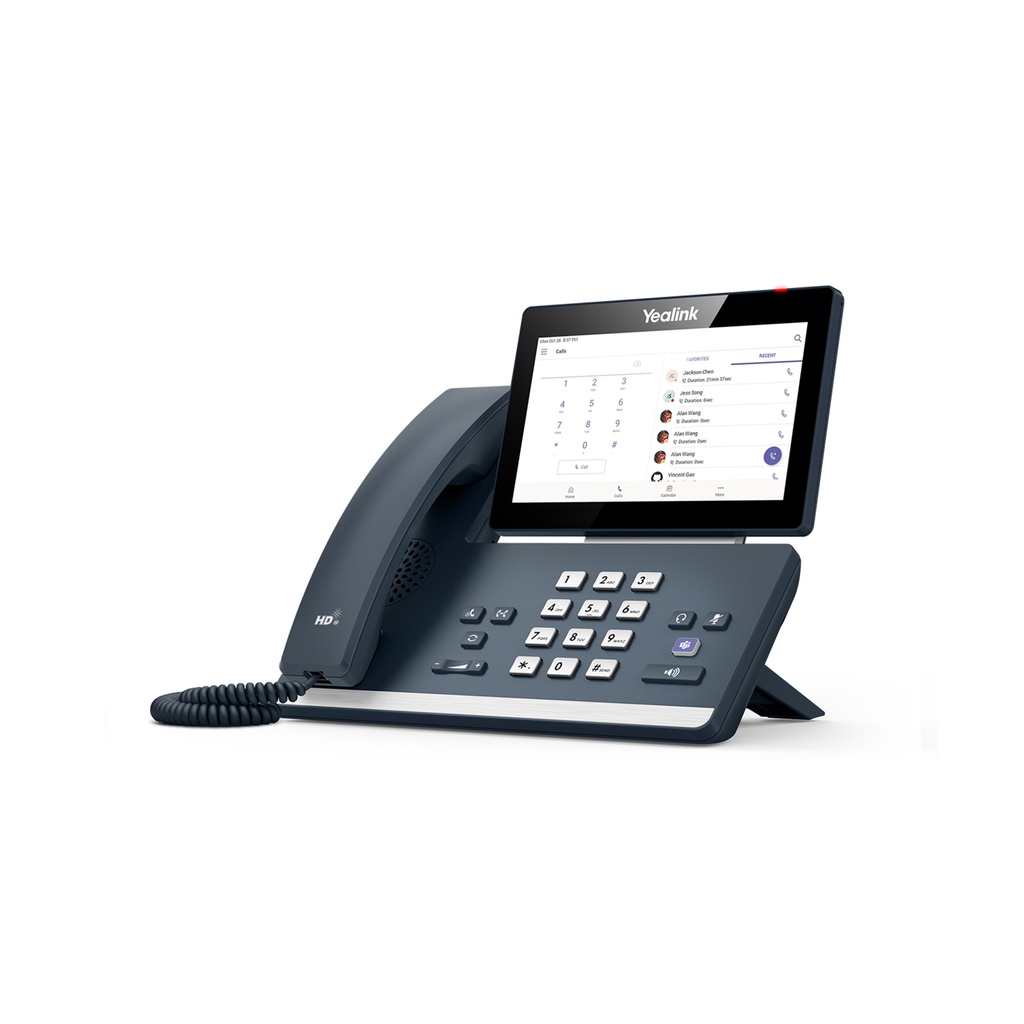 Télefono IP de escritorio MP58, versión híbrida Microsoft Teams y SIP, pantalla touch a color, versión ejecutiva, marca Yealink