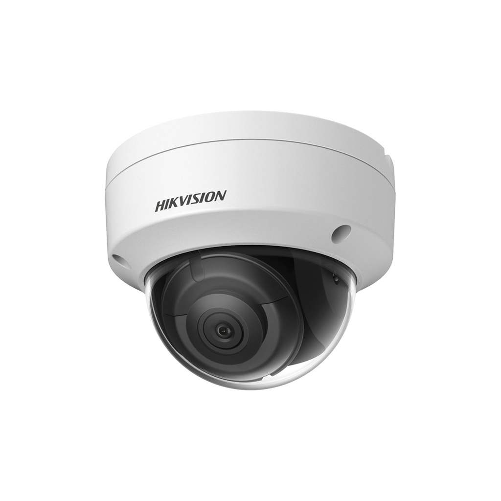 Cámara Hikvision IP tipo Domo, resolución 8 Mpx, lente fijo, IP67, filtro de deteccion de humanos y vehiculos, WDR, H.265+, 12V, PoE, marca Hikvision