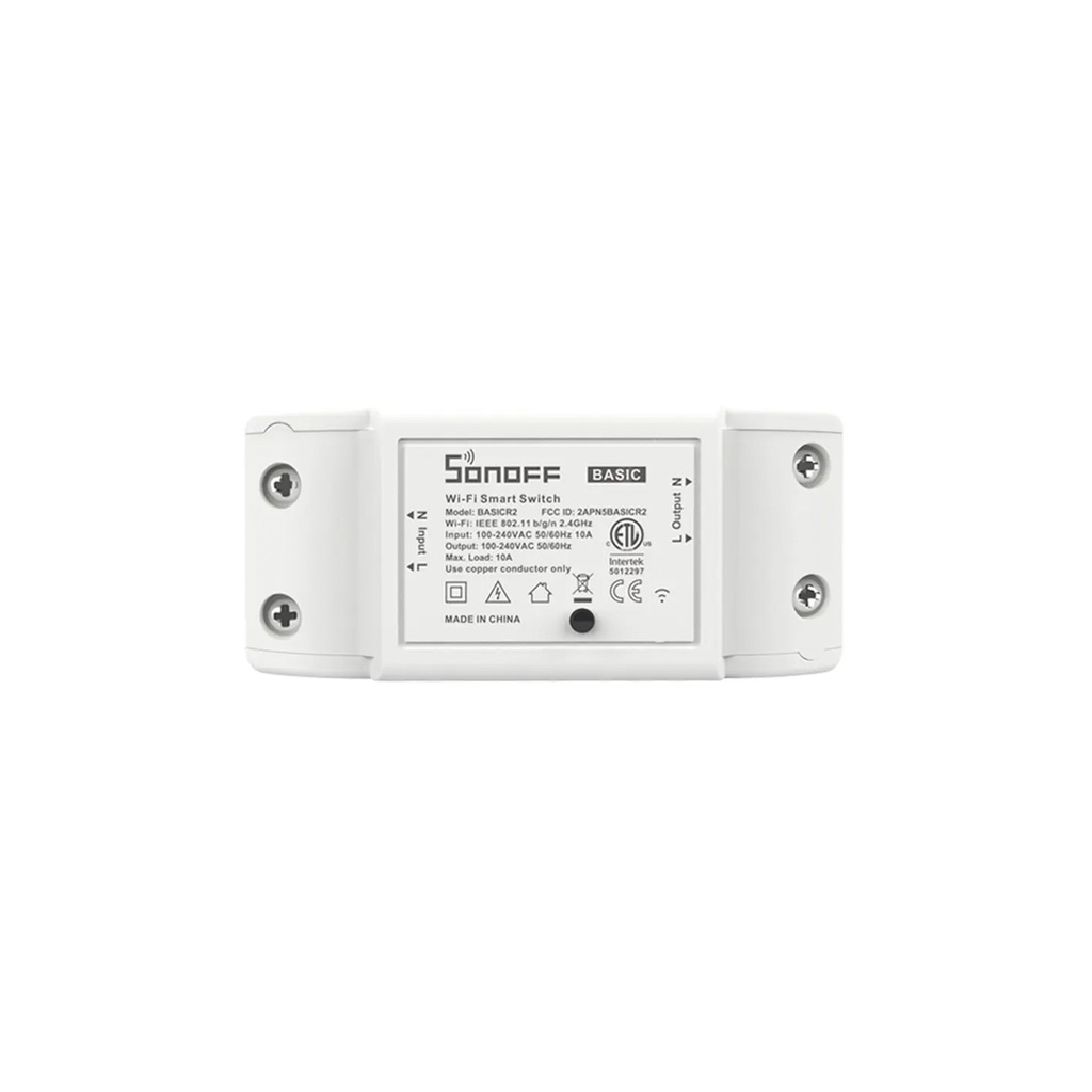 SONOFF BASICR2 - Interruptor inteligente, 1 gang, 100-240V AC 50/60Hz, 10A/2200W/Total, WiFi.