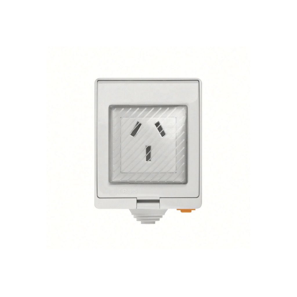 Tomacorriente inteligente impermeable IP55 S55TPI-US, 125V AC, 5A, socket tipo I, Wi-Fi, marca Sonoff.