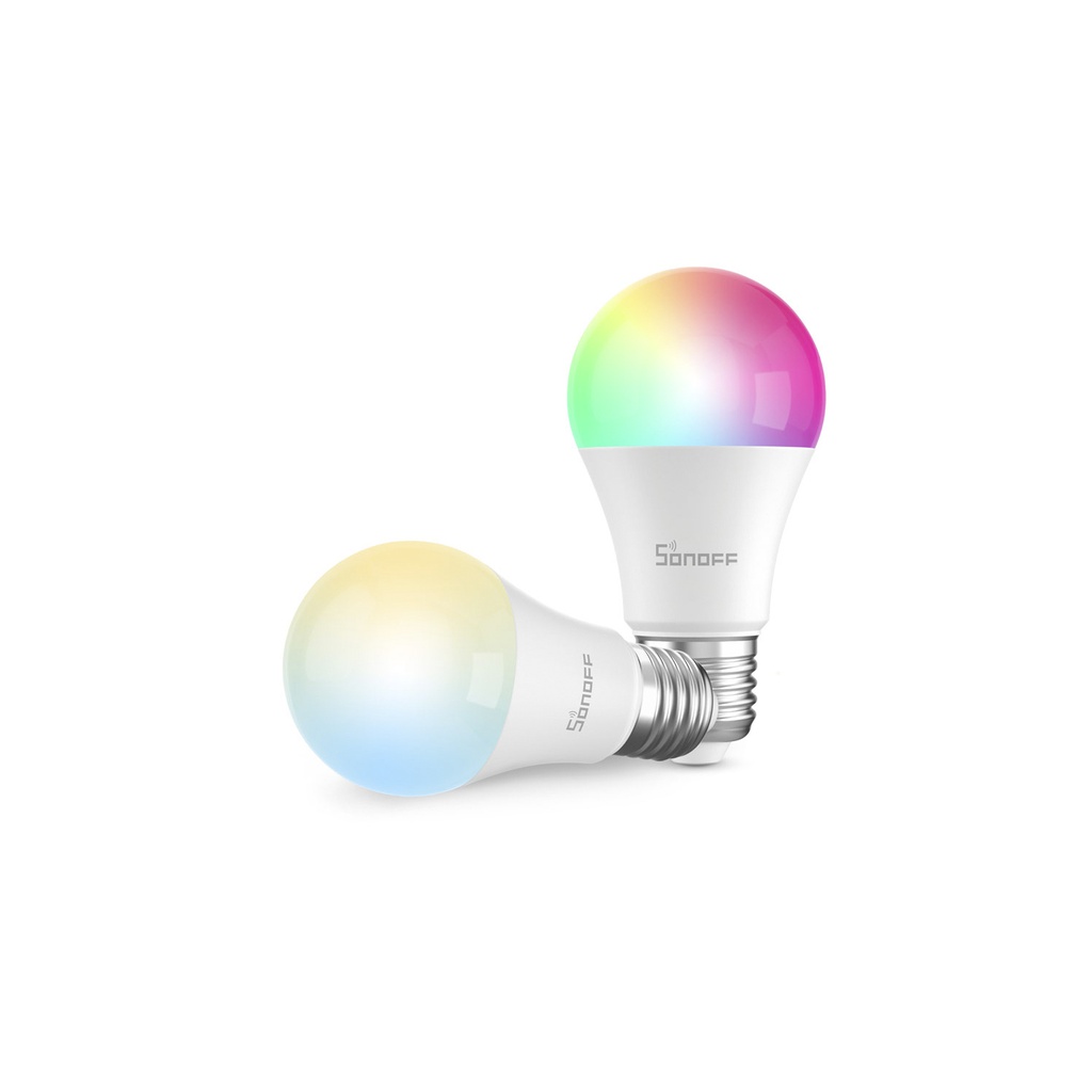 Bombilla LED inteligente WiFi B05-BL-A19, ajuste de brillo, cambio de color por temperatura, horario/escena/ritmo de la música, marca Sonoff.