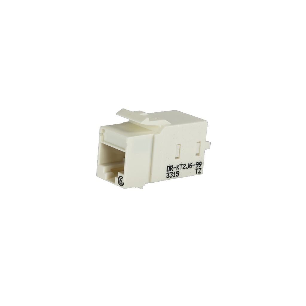 Dado TechChoice certificable, Categoria 6, blanco, tipo Keystone, marca Ortronics.