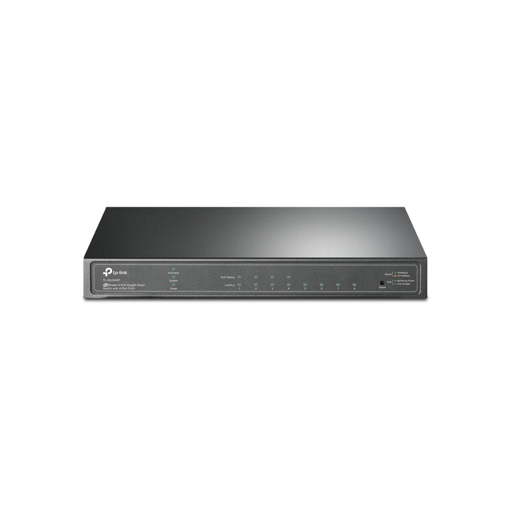 Switch de 8 puertos Gigabit administrable, 4 puertos Gigabit PoE+ y 4 puertos Gigabit, compatible con Omada, marca TP-Link