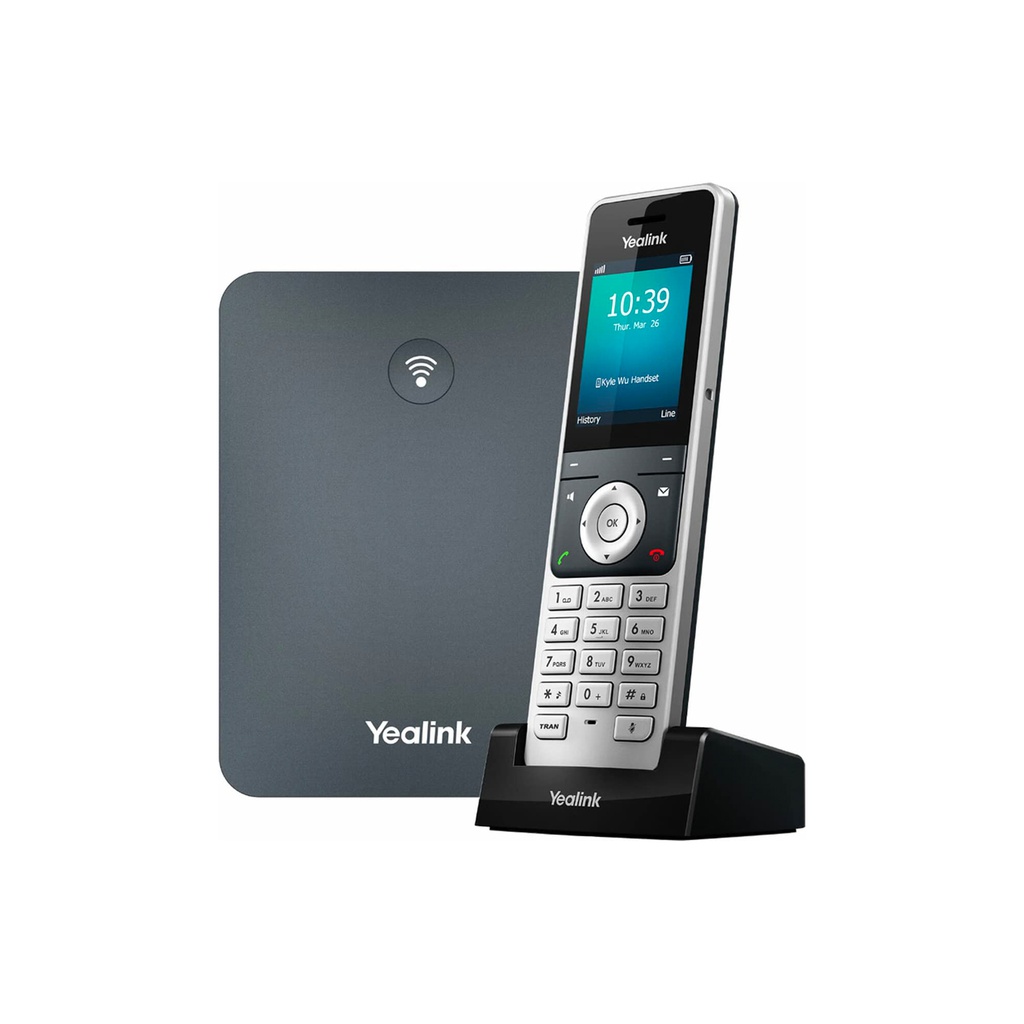 Teléfono inálambrico DECT Yealink W76P, incluye base y teléfono. 