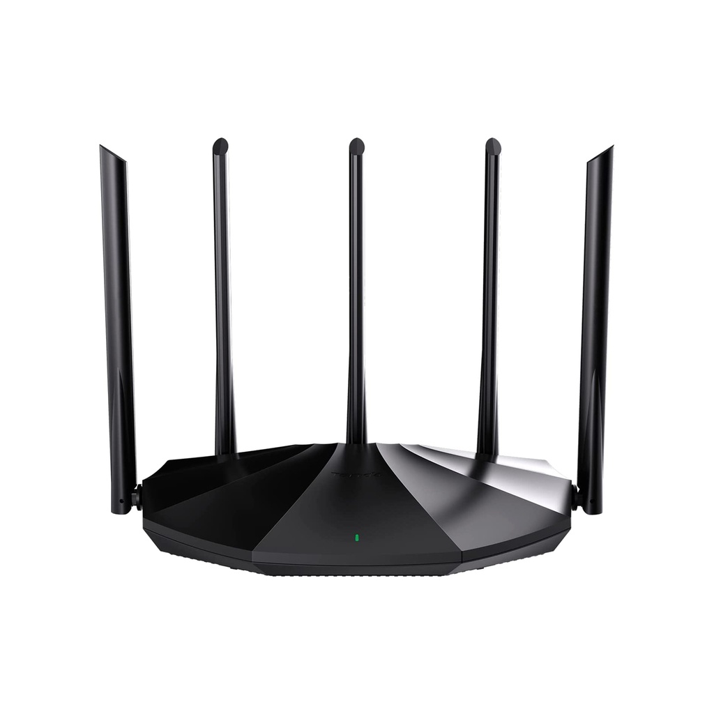Enrutador Wi-Fi 6 Gigabit de doble banda, 5 antenas externas de alta ganancia de 6dBi. Marca Tenda