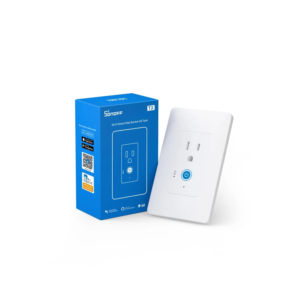 Interruptor inteligente sencillo de pared WiFi, IW101, con medidor de potencia, marca Sonoff.