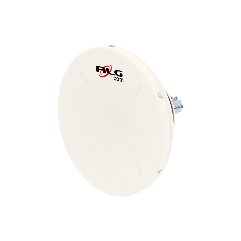 Antena blindada para enlaces PTP, frecuencia 5.9 – 7.125 GHz, 36dBi, 1.2 metros, marca ALGcom