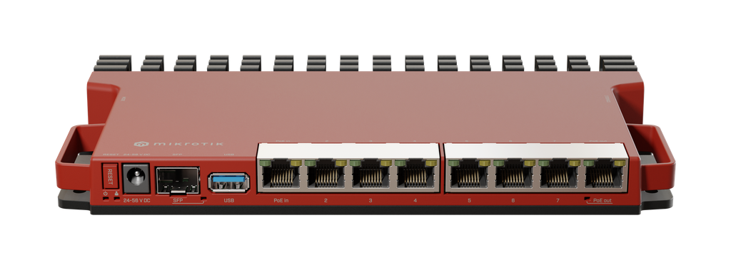 Router L009 para montaje en rack, 8 puertos Gigabit Ethernet, 1 puerto SFP, marca Mikrotik