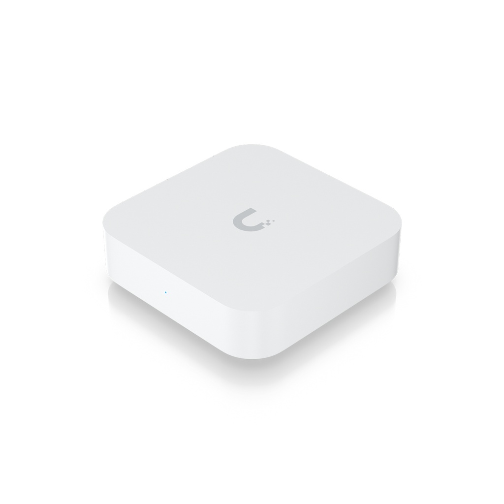 Consola UXG-lite Unifi, router con funciones avanzadas de enrutamiento y seguridad, puertos: 1 LAN y 1 WAN, memoria de 1 GB DDR3L , marca Ubiquiti.