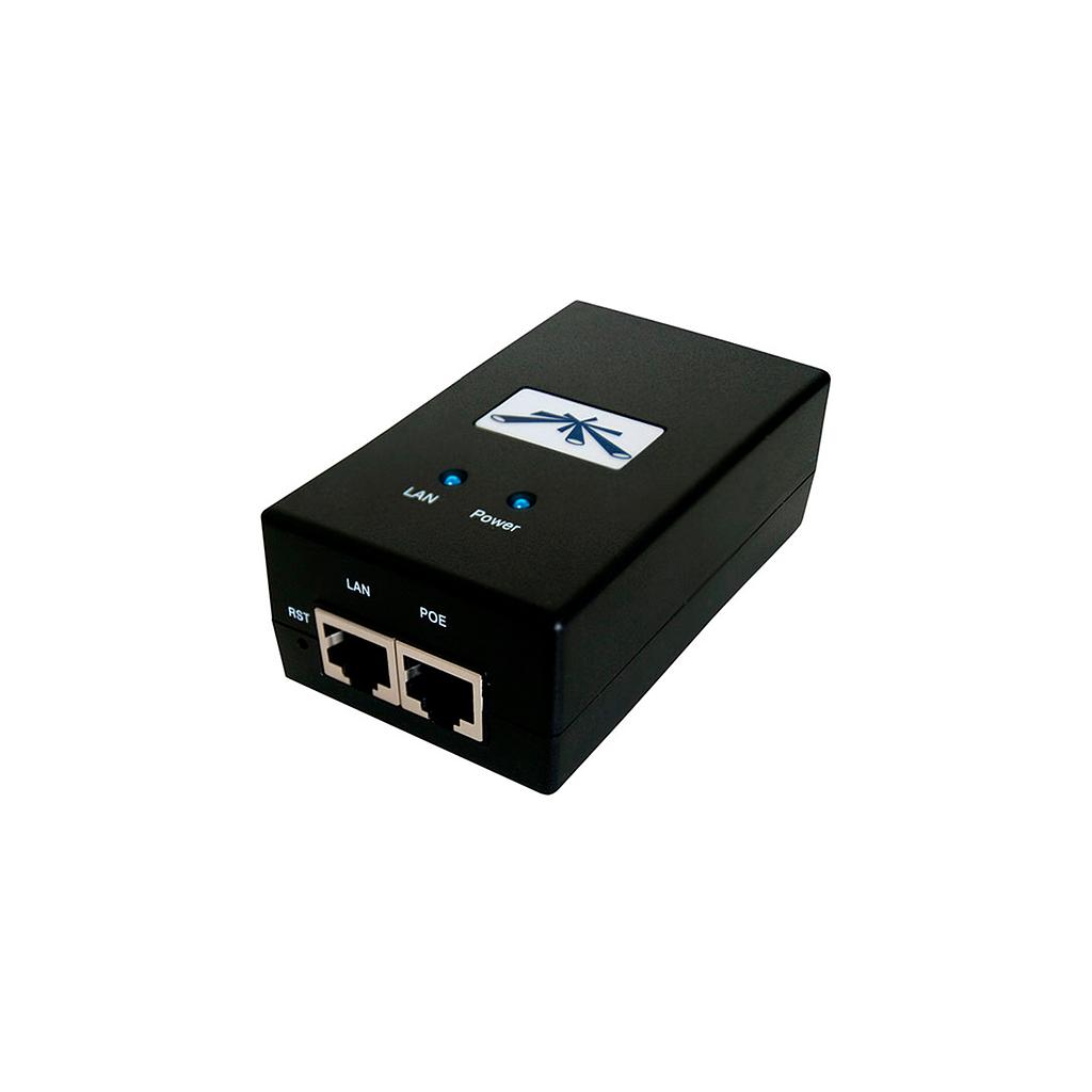 Adaptador y protector ESD PoE, 24VDC 0.5A, 12W, FE, marca Ubiquiti.