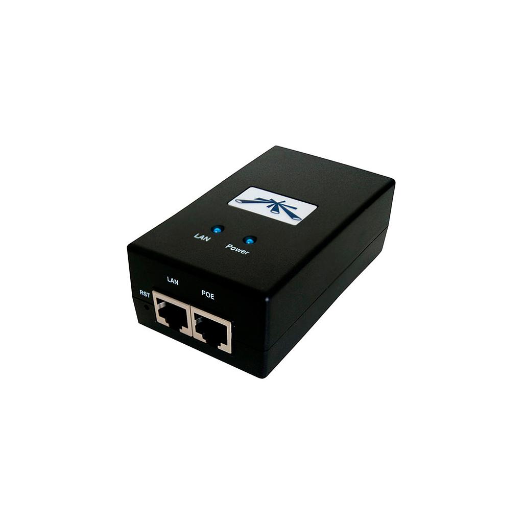 Adaptador y protector ESD PoE, 24VDC 1A, 24W, FE, marca Ubiquiti.