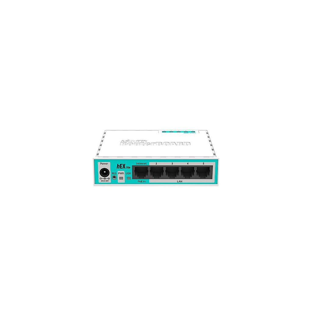 Mikrotik - Rb750R2, (Hex Lite) Routerboard, 5 Puertos Fast Ethernet