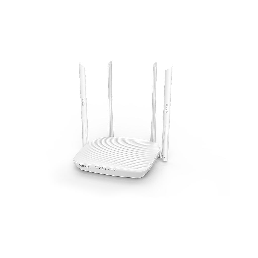 Router F9,  WiFi, administración remota con APP, 4 antenas omnidireccionales de 6 dBi, Beamforming+, 600Mbps, aplicacion; cobertura todo el hogar, marca Tenda
