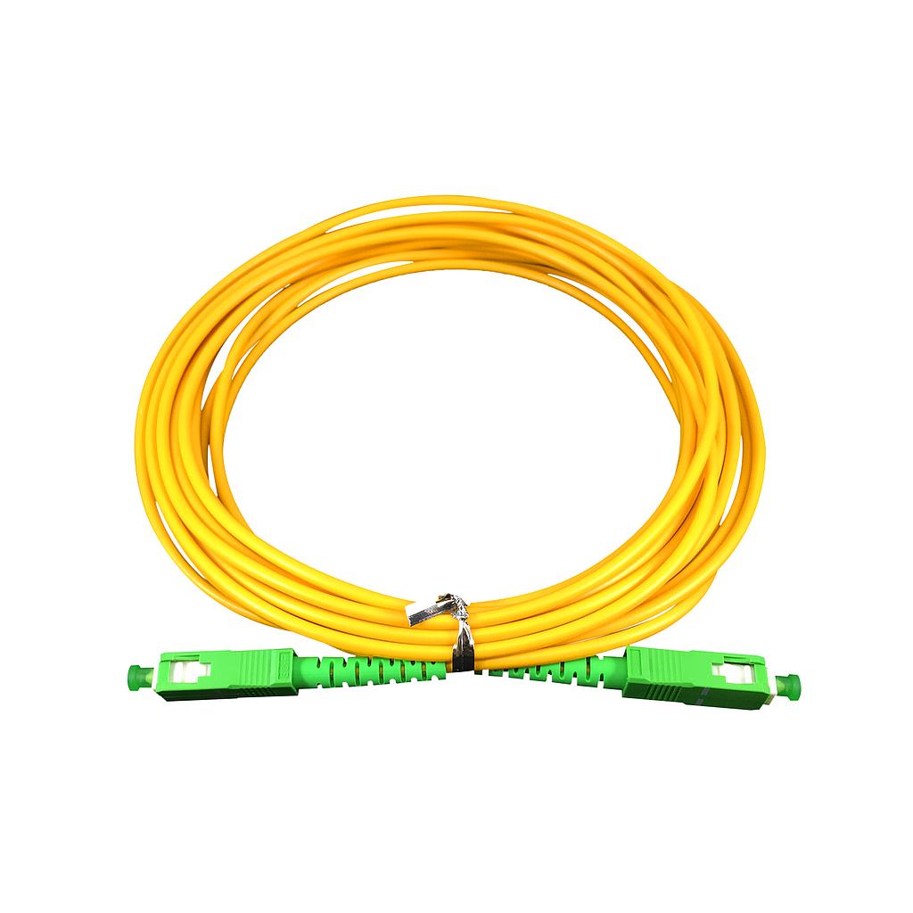 Patch cord fibra óptica SM SC/APC a SC/APC simplex 5mt 3mm, marca Nextlink