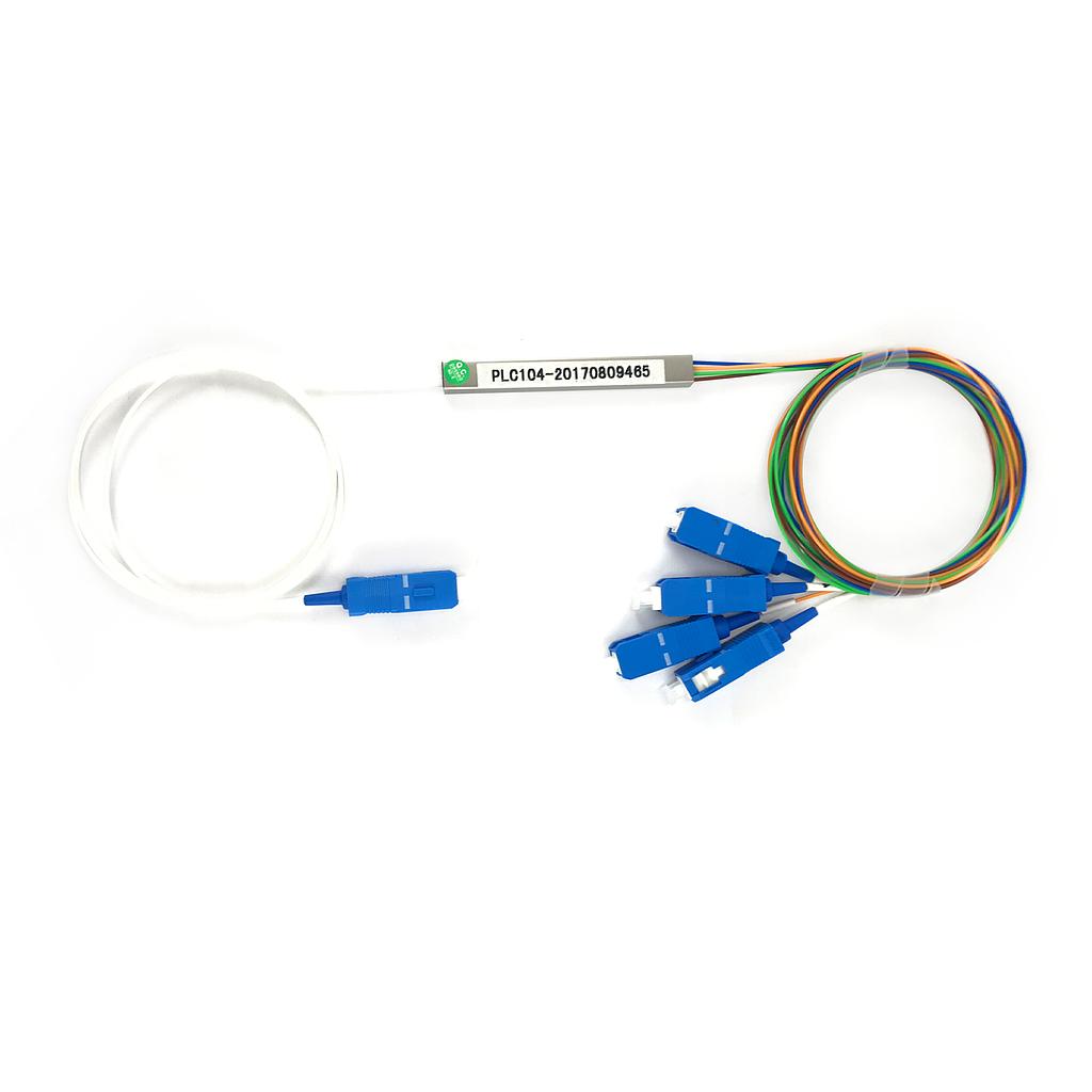 Splitter optico PLC-1x4 WDM conector SC/UPC, marca Nextlink