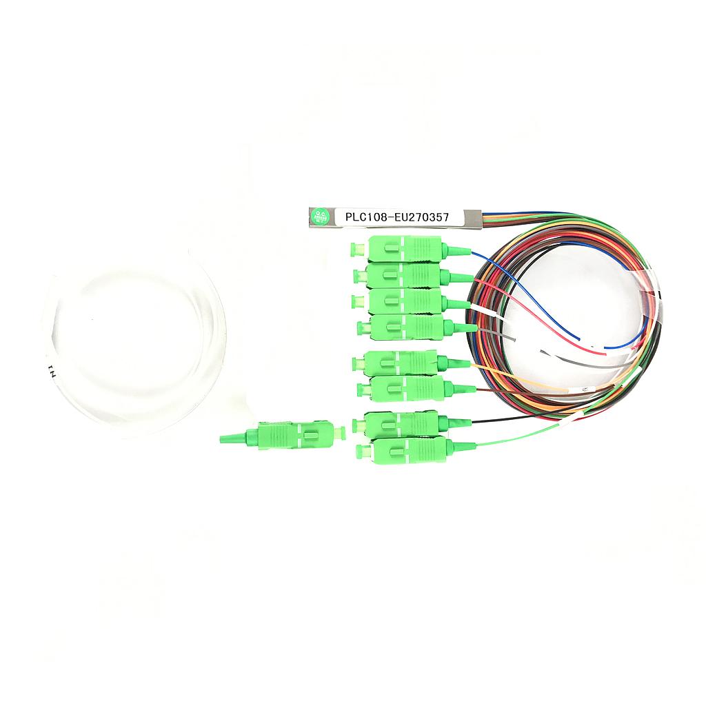 Splitter optico PLC-1x8 WDM conector SC/APC, marca Nextlink