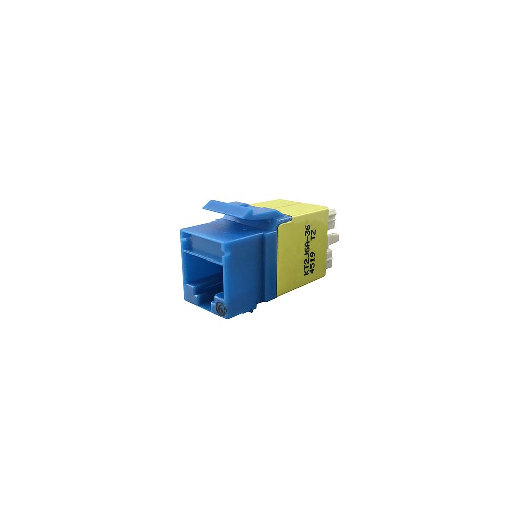 Dado TechChoice certificable, Categoria 6A, azul, tipo Keystone, marca Ortronics