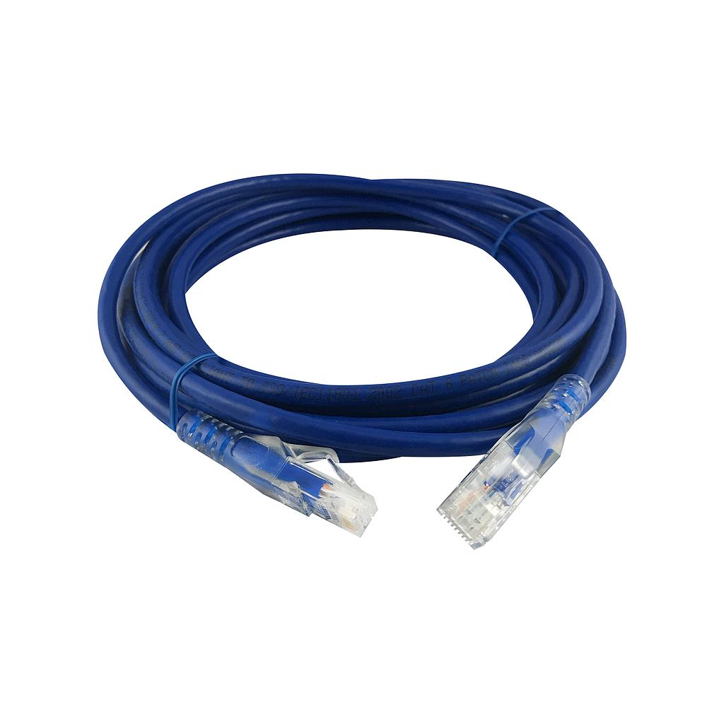 Patch cable categoría 6 5m azul, marca Linkbasic