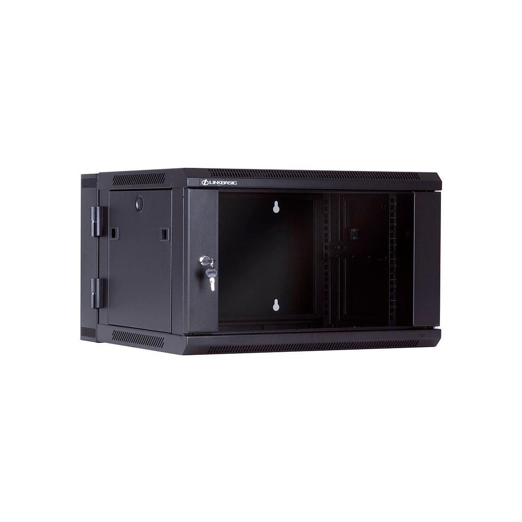 Gabinete 06 RMS 550mm de profundidad, abatible, color negro, marca Linkbasic