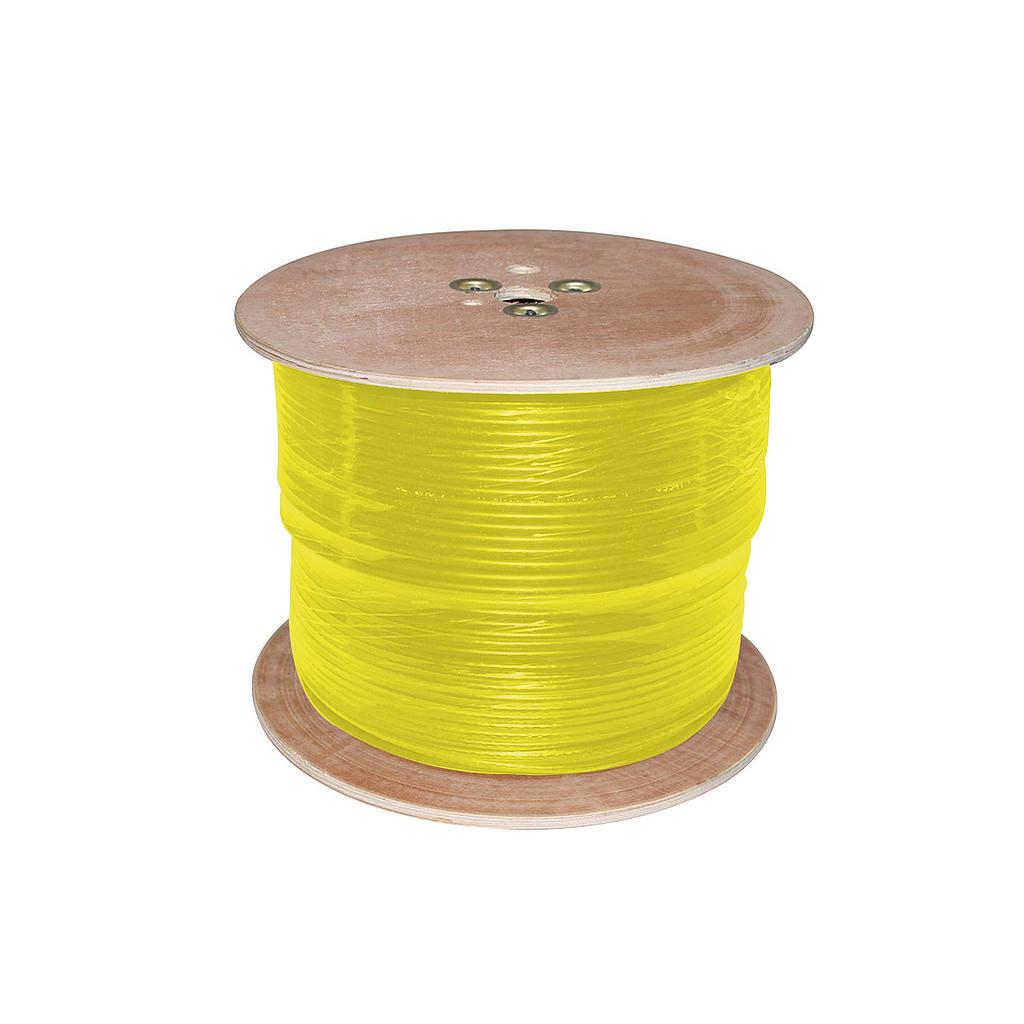 Caja de cable U/FTP certificado, Categoria 6A, chaqueta LSZH, 4 pares, color amarillo, 305 metros, 23AWG, marca Ortronics
