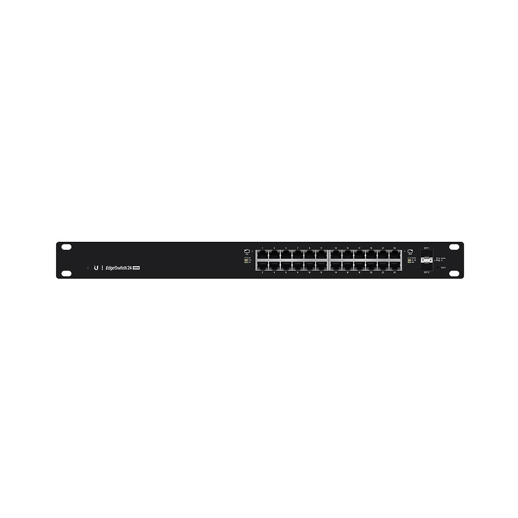 Switch Edgemax Administrable De 24 Puertos Gigabit Con PoE+/PoE Pasivo 24V + 2 Puertos SFP, 250W, marca Ubiquiti
