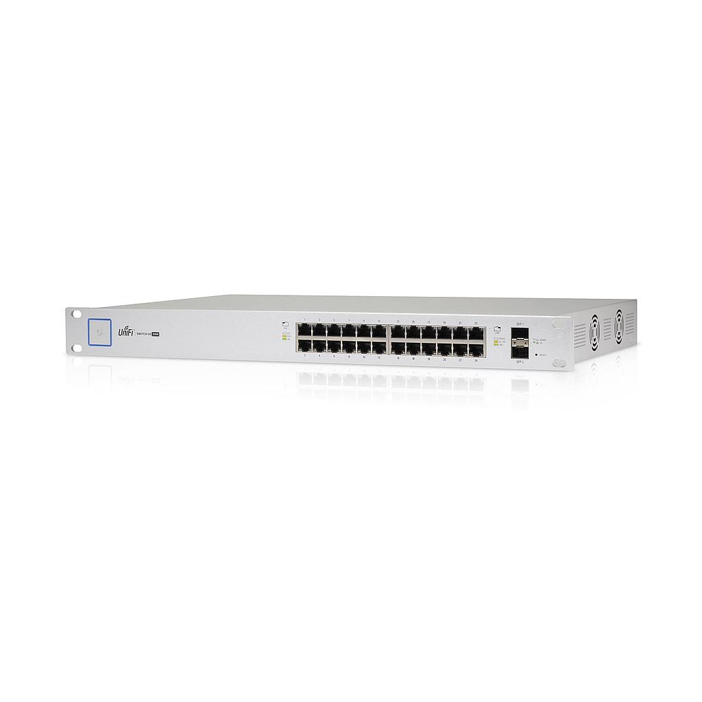 Ubiquiti - Switch UniFi, 24 Puertos, Gigabit Ethernet y 2 Slots SFP