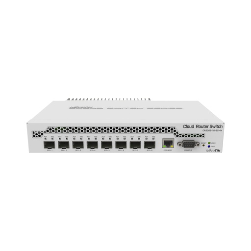 [CRS309-1G-8S+IN] Cloud Router Switch, 1 puerto Gigabit Ethernet, 8 SFP+, para montaje en rack