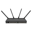 Router RB4011 con 10 puertos Gigabit Ethernet, WiFi dual band 802.11ac, 4 antenas de 3dBi, marca Mikrotik