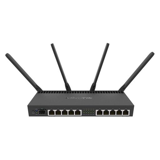 [RB4011iGS+5HacQ2HnD-IN] Router RB4011 con 10 puertos Gigabit Ethernet, WiFi dual band 802.11ac, 4 antenas de 3dBi, marca Mikrotik