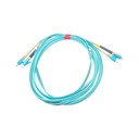 Patch cord de Fibra Optica A-B, LC - LC, 3 metros, OM4, 2 fibras multimodo,Riser, marca Ortronics.