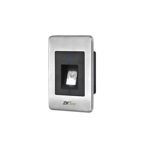 [FR1500-WP] Lector de huella y tarjetas esclavo con sensor SILKID para exterior, marca ZKTeco