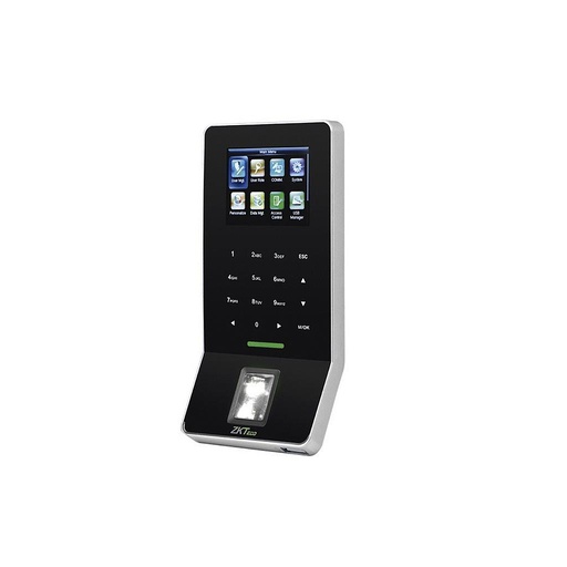 [F22/ID/ADMS] Terminal biométrica IP ultra delgada para control de acceso y gestion de asistencia de empleados  de huella digital, código y tarjetas RFID, marca ZKTeco