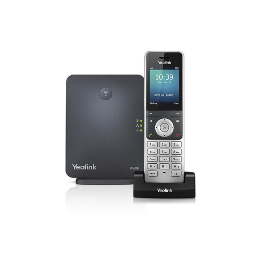 [W60P] Teléfono IP Inalámbrico W60P, Pantalla a color, Incluye Base y Telefono, marca Yealink