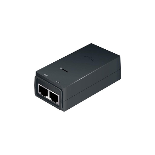 [POE-24-12W-G] Adaptador de alimentación a través de Ethernet para equipos que admiten PoE pasivo, PoE Injector, 24VDC, 12W, Gbit, 0.5A, marca Ubiquiti