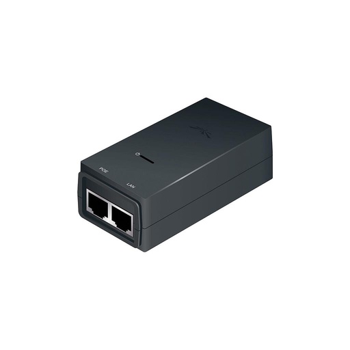 [POE-24-12W-G] Adaptador y protector ESD PoE, 24VDC 0.5A, 12W, Gigabit LAN, marca Ubiquiti.