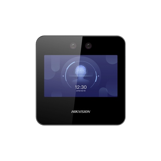 [DS-K1T331] Terminal de Reconocimiento Facial Hikvision de control de acceso, Camara 2 Mpx Dual, Pantalla Touch 3.97&quot;, Distancia de reconocimiento de 0.3 a 1.5 metros, algoritmo de aprendizaje profundo, puerto de Red, Puerto USB, Almacena hasta 300 Rostros y 150 mil registros, tiempo de lectura de rostro menor a 0.2 milisegundos, 12V DC, uso en interior