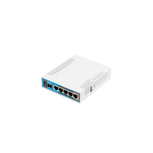 [RB962UiGS-5HacT2HnT] hAP ac, AP de cadena doble simultánea de 2.4 / 5GHz, 802.11ac / a / n / b / g, cinco puertos Gigabit Ethernet, salida PoE en el puerto 5, SFP, USB para soporte o almacenamiento 3G / 4G, marca Mikrotik