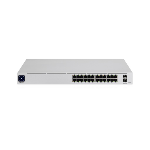 [USW-24-POE] Switch Unifi administrable PoE de 24 puertos Gen2, con  16 puertos 802.3at PoE+, 8 puertos Gigabit Ethernet y 2 puertos SFP de 1G, 120W , marca Ubiquiti