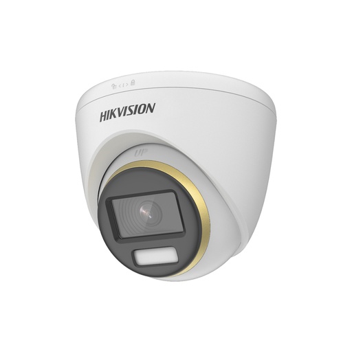 [DS-2CE72DF3T-F] Cámara Domo Color Vu Turbo lente fijo, 2 Mpx, IP67, Iluminador led hasta 40 metros, OSD, WDR, 4 híbrido, marca Hikvision